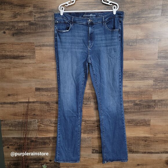 Eddie Bauer Jeans 20 T Slightly Curvy Baby Boot High Rise Medium Wash Western - Picture 1 of 13
